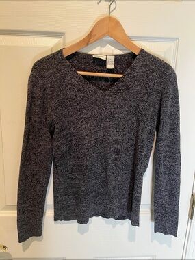 Cherokee Charcoal Ribbed Knit Top